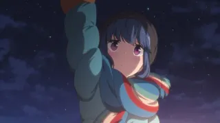 🏕 87856b15 Rin Shima Laid-Back Camp Anime, Fille, Camping, Rin Shima, Yuru Camp, Hiver, Extérieur telegram sticker