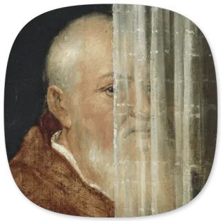 🙈 70087a76 портрет, старик, искусство, картина, вуаль, борода telegram sticker