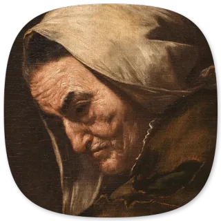 👿 849303b2 живопись, пожилая женщина, портрет, искусство, исторический telegram sticker