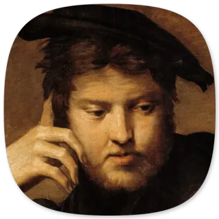 💁‍♂ 972b55cb портрет, мужчина, шляпа, картина, борода, искусство telegram sticker