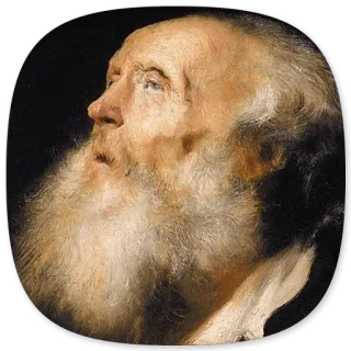 🙁 d355d757 портрет, старик, борода, седые волосы, историческая личность, картина, крупный план, искусство telegram sticker