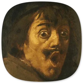 😮 f688e6d5 портрет, мужчина, шок, удивление, эмоция, искусство, живопись telegram sticker