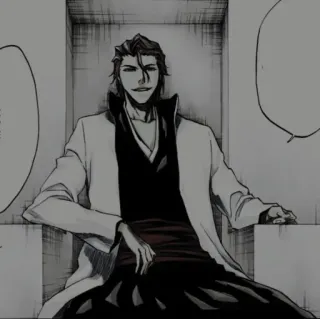 🧬 3759f1ae Aizen Sosuke Bleach Anime, Manga, Aizen, Bösewicht, Bleach telegram sticker