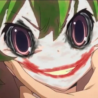 🤡 54e03557 anime, joker, makeup, evil, creepy telegram sticker