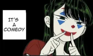🤡 5ee529b5 IT'S A COMEDY anime, clown, comedy, meme, funny, joker telegram sticker