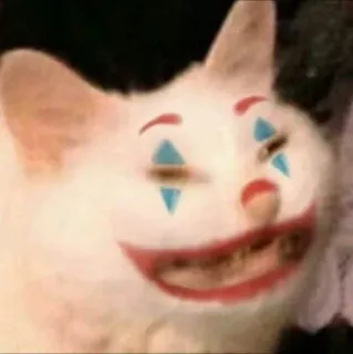 🤡 9f0bec82 cat, clown, animal, funny, meme, sticker telegram sticker