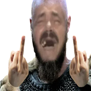 🖕 28148a5a 中指, 冒犯, 粗鲁, 手势, 维京 telegram sticker