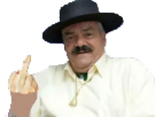 🖕 60b55387 男人, 帽子, 中指, 冒犯, 手势 telegram sticker