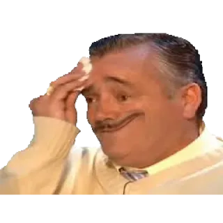 😄 9e0bd51f 表情包, 流汗, 担心, 紧张, 男人, 脸, 表情 telegram sticker