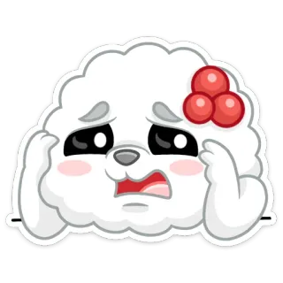 😢 54e3a611 собака, грустный, милый, мультфильм telegram sticker