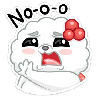 😵 a779d1c4 No-o-o-o Мультик, Животное, Плачущий, Грустный, Милый telegram sticker