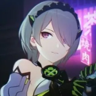 💚 abfb8e90 茶 烧肉 Cô gái anime, Anime, Cô gái, Tóc ngắn, Mắt tím telegram sticker