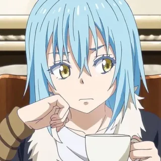 🌟 3f83c572 Rimuru Tempest That Time I Got Reincarnated as a Slime Anime, Isekai, Fantasy, Schleim, Süß, Kawaii whatsapp sticker