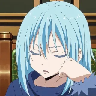 🌟 84e8b3e3 Rimuru Tempest That Time I Got Reincarnated as a Slime Anime, Manga, Isekai, Schleim, Fantasy, Charakter, Rimuru whatsapp sticker