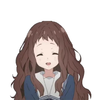 ☺️ 9b5f7e68 Anime, Ragazza, Carina, Cartone animato, Personaggio, Sorriso telegram sticker