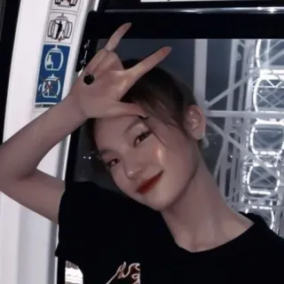 💋 a999183b woman, person, portrait, ferris wheel, night, korean whatsapp sticker