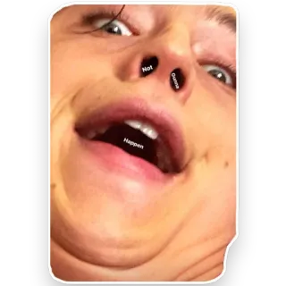 👻 d02c169f Not Gonna Happen Meme, Lustig, Porträt, Gesicht telegram sticker