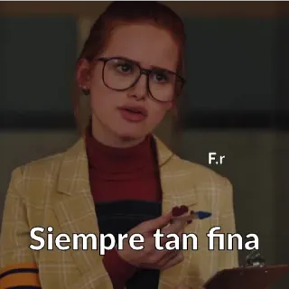 😒 37f955b7 Siempre tan fina 여자, 안경, 스페인어, 좋은, 소녀, 사람 telegram sticker