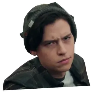 🤨 767fc342 Jughead Jones Riverdale 저그헤드 존스, 리버데일, 캐릭터, TV 프로그램, 틴 드라마, 콜 스프로즈 telegram sticker