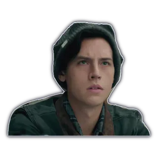 🤔 9e08a192 Jughead Jones Riverdale 저그헤드, 리버데일, 콜 스프로즈, 캐릭터, 청춘 드라마 telegram sticker