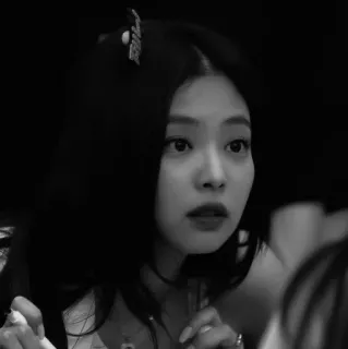 ⬛ 423bc8a8 phụ nữ, trắng đen, chân dung, tóc, gương mặt, người telegram sticker