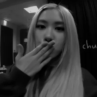 ⬛ 838aa815 chu phụ nữ, hôn, chân dung, nữ, Hàn Quốc, ca sĩ, tóc vàng telegram sticker