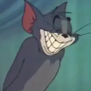 ➰ 03927d8d Tom Cat Tom and Jerry мультфильм, кот, улыбка, смешной, мем, Том и Джерри telegram sticker