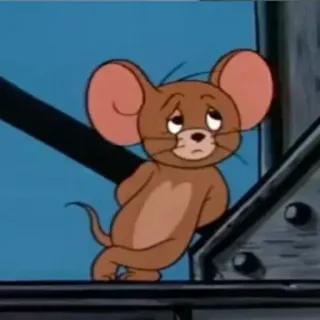 ➰ 136fffc6 Jerry Tom and Jerry Мультфильм, Мышь, Грустный, Джерри, Том и Джерри telegram sticker