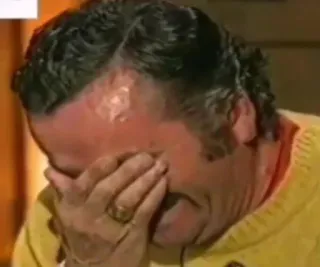 ➰ 6aab3682 грустный, плачущий, мужчина, эмоциональный, фейспалм telegram sticker