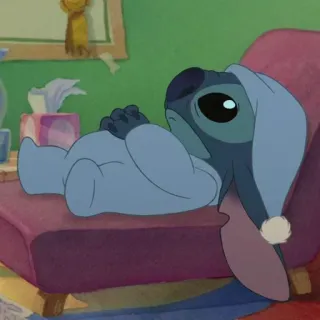 ➰ 8995a2e6 Stitch Lilo & Stitch Стич, Дисней, Мультфильм, Сонный, Милый, Расслабляющий telegram sticker