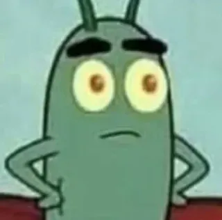 ➰ 9dd27368 Plankton SpongeBob SquarePants Планктон, Спанч Боб, мультфильм, Nickelodeon, персонаж telegram sticker