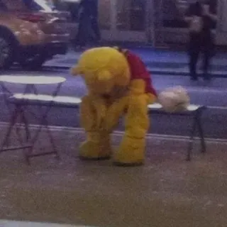 ➰ 9f601a1b Winnie the Pooh мультик, костюм, желтый медведь telegram sticker