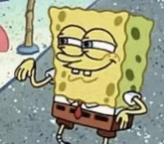 ➰ af2df7bc SpongeBob SquarePants Спанч Боб, мультфильм, персонаж, Nickelodeon, самодовольный, мем telegram sticker