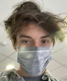 🚬 d88b0ce0 person, mask, face covering, portrait, young adult, headshot whatsapp sticker