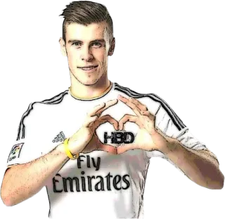 🎂 e9b7b113 Gareth Bale HBD calcio, calciatore, atleta, real madrid, bale, buon compleanno telegram sticker