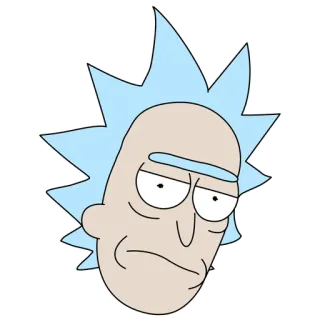😐 f1b40598 Rick Sanchez Rick and Morty Rick and Morty, kartun, fiksi ilmiah, animasi dewasa, Rick Sanchez telegram sticker