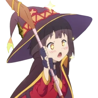 😍 053de9f2 Megumin Konosuba Аниме, Мегумин, Konosuba, Волшебник, Магия, Персонаж whatsapp sticker