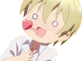 ❤ 124cdcda Аниме, Чиби, Персонаж, Сердце, Милый, Любовь whatsapp sticker