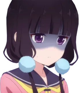 😰 5c658714 аниме девушка, школьная форма, аниме, девушка whatsapp sticker