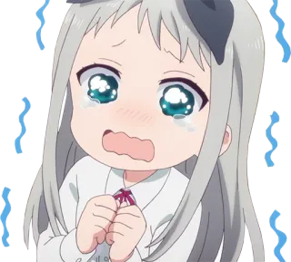 😭 695bb12a Аниме, Плачет, Каваий, Милый, Грустный, Персонаж whatsapp sticker