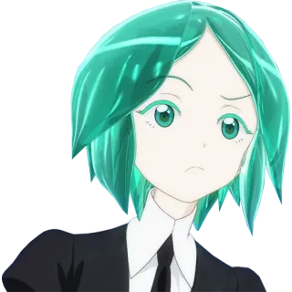 🙄 bbf75fda Phosphophyllite Houseki no Kuni Аниме, Персонаж, Фосфофиллит, Houseki no Kuni whatsapp sticker