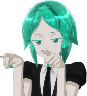 👌 e9ca7ff4 Phosphophyllite Land of the Lustrous Аниме, Персонаж, Фосфофиллит, Страна самоцветов whatsapp sticker