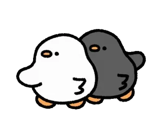 🐣 389f44ce birds, ducks, cute, cartoon, animal, kawaii telegram sticker