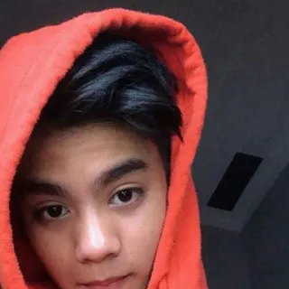 🚬 64a31aae osoba, portret, twarz, bluza z kapturem telegram sticker