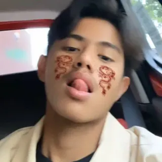 🚬 c4a6b6a3 twarz, azjatycki, portret, młody, mężczyzna, tatuaże telegram sticker