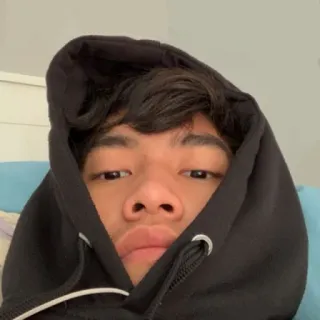 🚬 ff5dac54 osoba, mężczyzna, bluza z kapturem, wewnątrz, portret telegram sticker