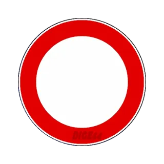 ⭕️ 43e75dfb panneau, cercle rouge, cercle blanc, interdiction, restriction telegram sticker