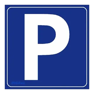 🅿️ 4632eeaa Parking, Panneau, Bleu, Blanc, Lettre P telegram sticker