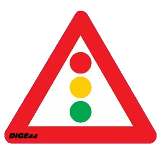 🚦 ba88d217 feu tricolore, panneau de signalisation, panneau d'avertissement, circulation telegram sticker