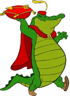 🏆 9c5a6931 Cartone animato, Alligatore, Coccodrillo, Animale, Regale, Cuscino telegram sticker